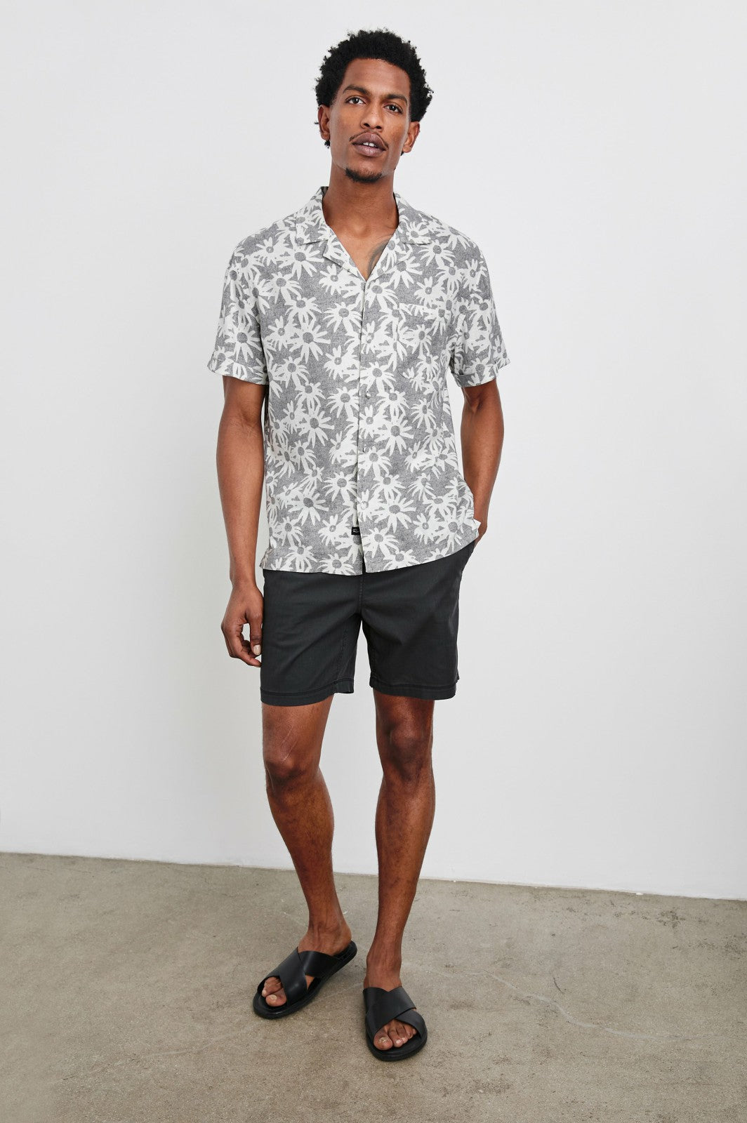 WAIMEA SHIRT - PERENNIAL CHARCOAL WHITE| Rails on sale