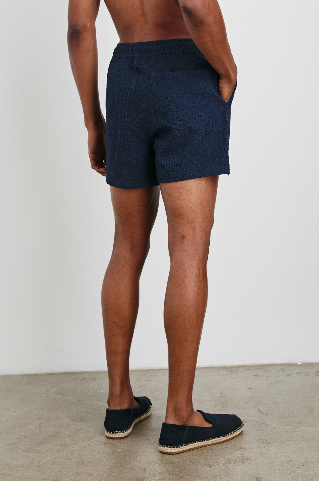 LA BREA SWIM SHORT - NAVY SEERSUCKER| Rails sale
