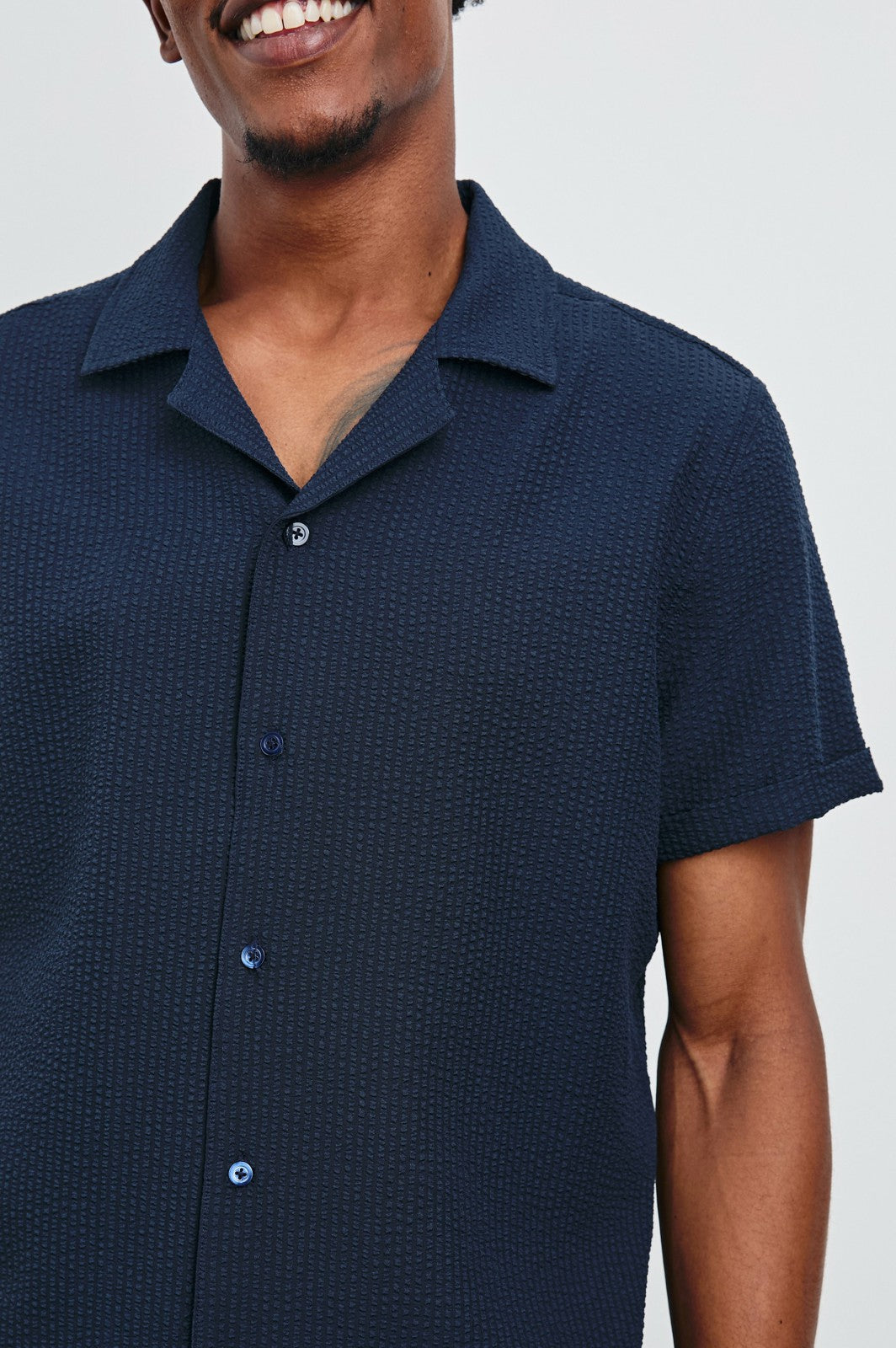 AMALFI SHIRT - NAVY SEERSUCKER| Rails for sale