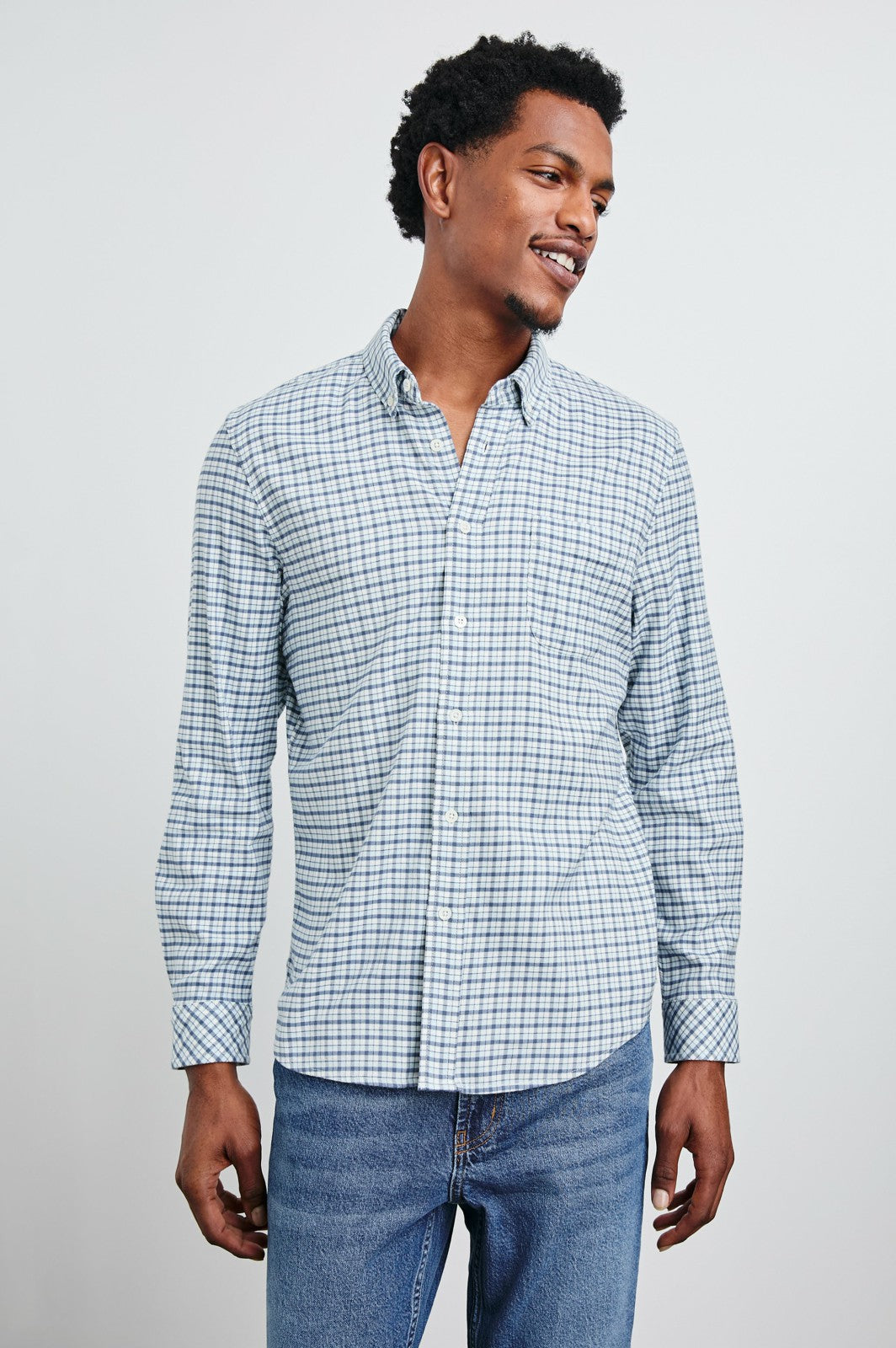 VANCE SHIRT - STELLAR NAVY CHECK| Rails US