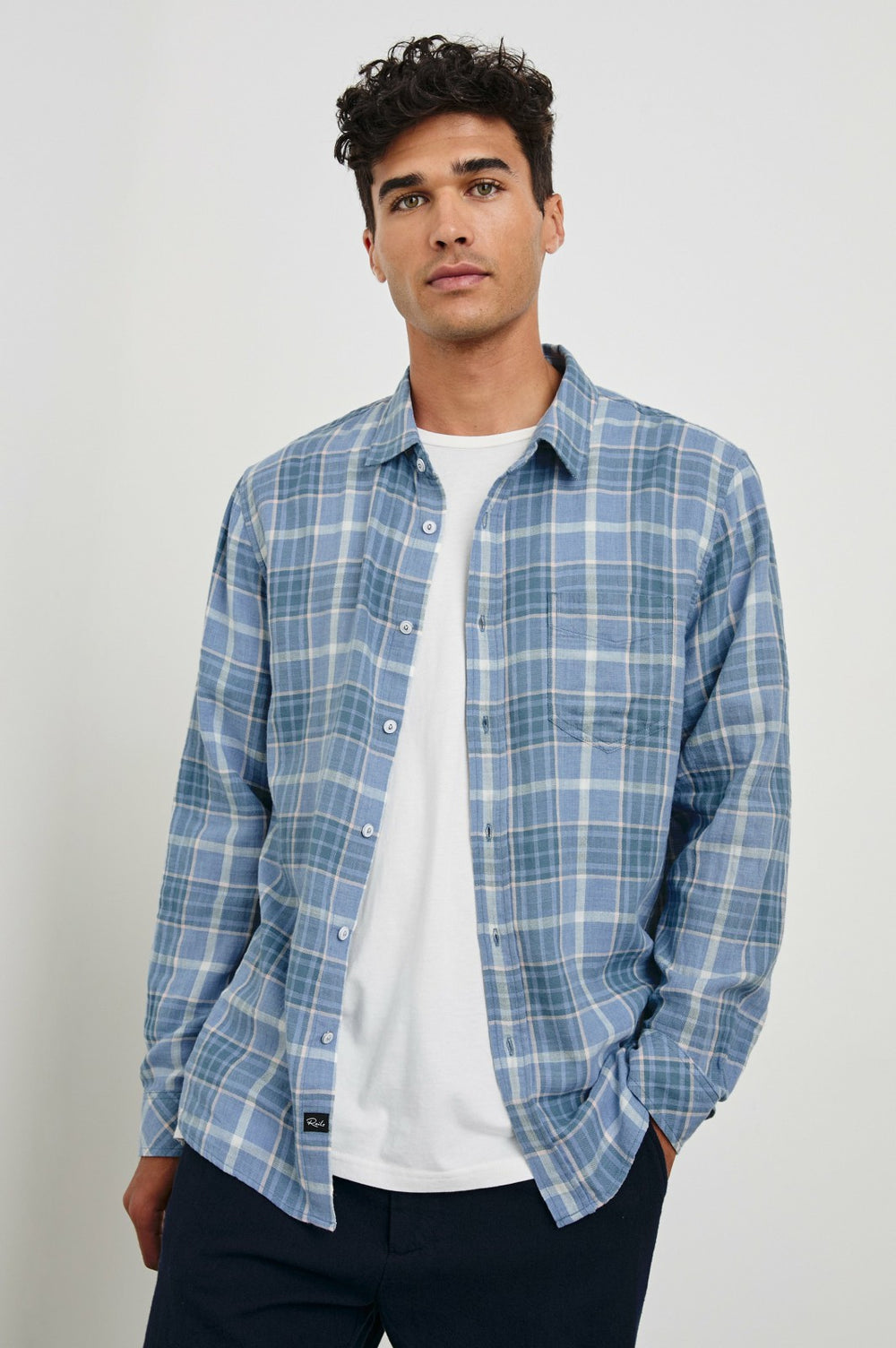 WYATT SHIRT - BLUE EBI MELANGE| Rails sale
