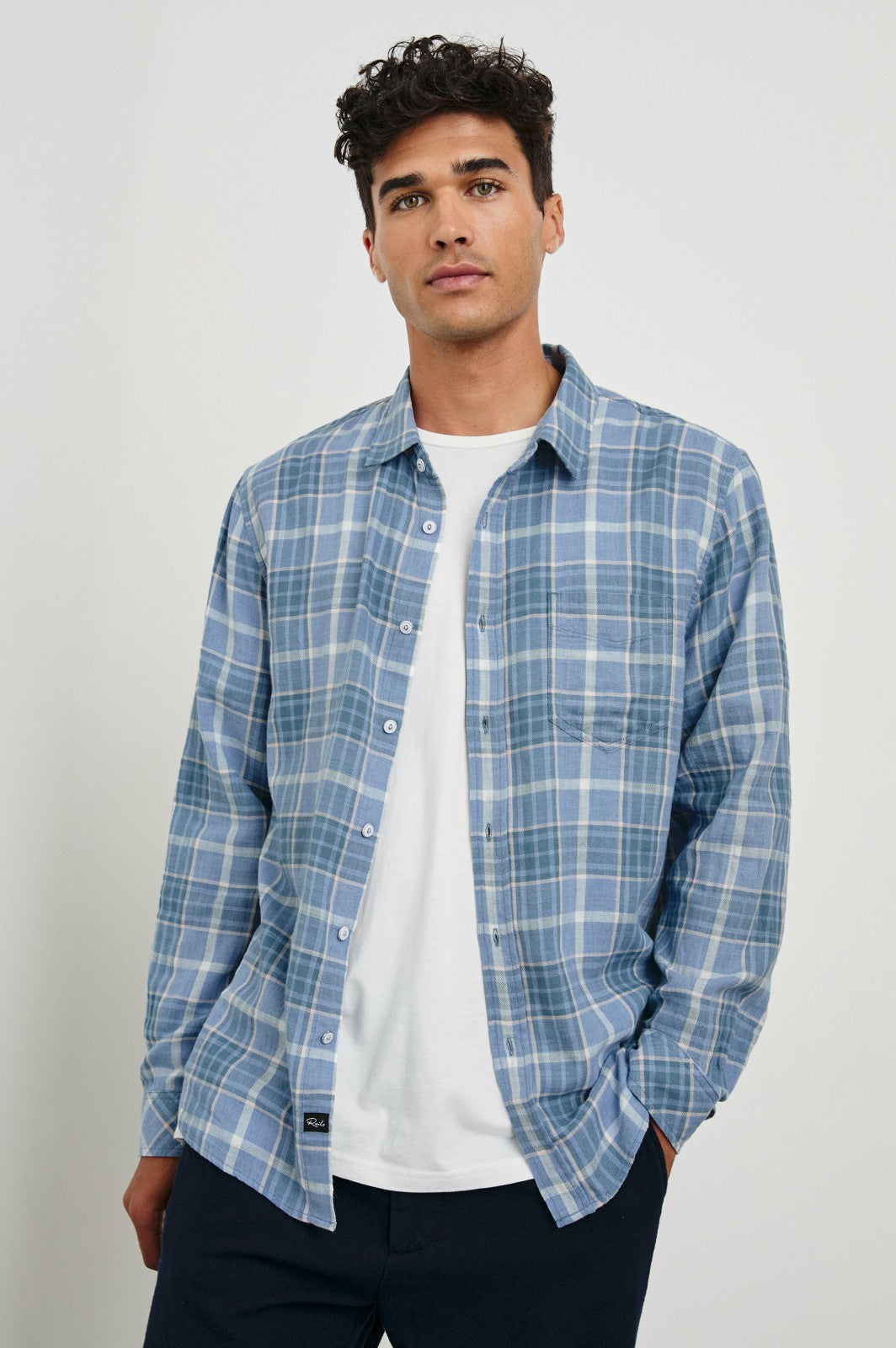 WYATT SHIRT - BLUE EBI MELANGE| Rails sale