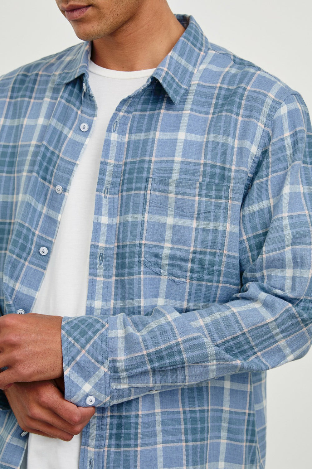 WYATT SHIRT - BLUE EBI MELANGE| Rails sale