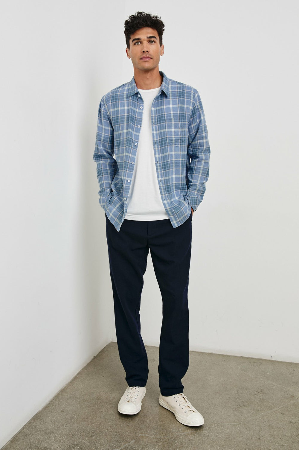 WYATT SHIRT - BLUE EBI MELANGE| Rails sale