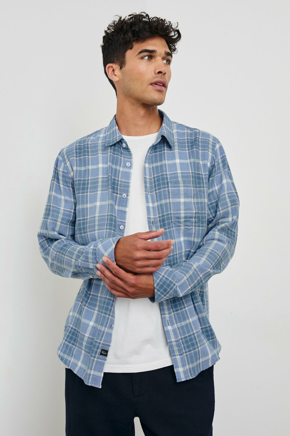 WYATT SHIRT - BLUE EBI MELANGE| Rails sale