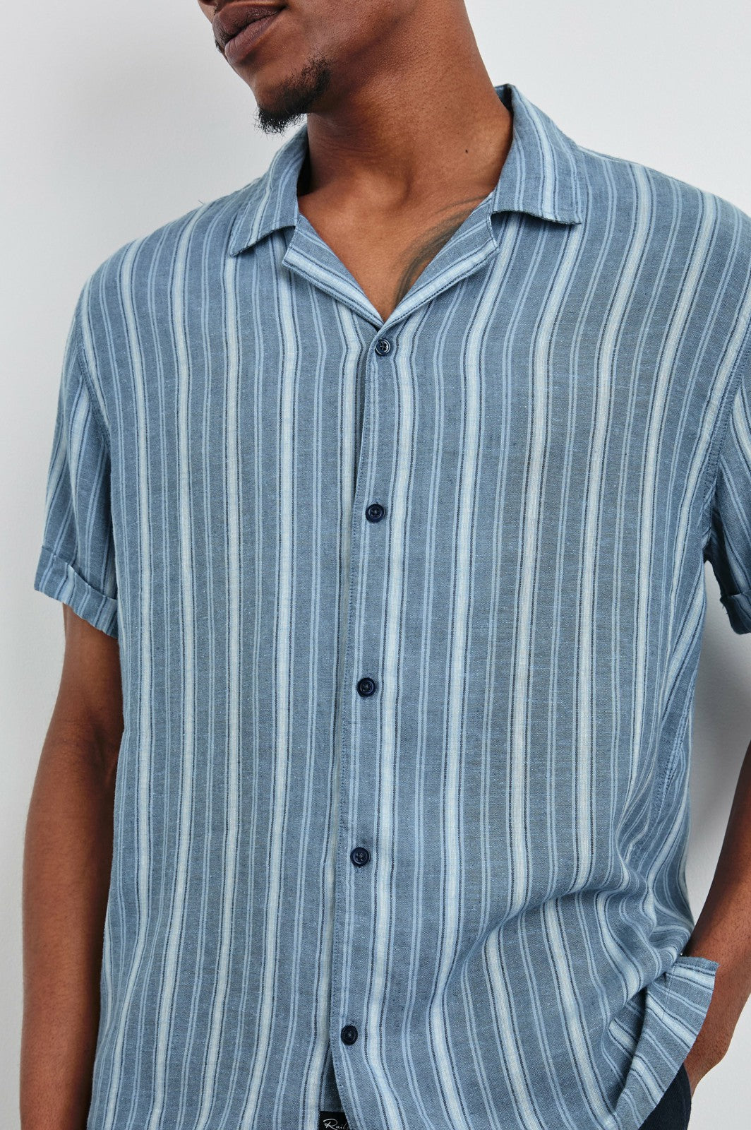 CAYMAN SHIRT - COASTAL BLUE STRIPE| Rails for sale