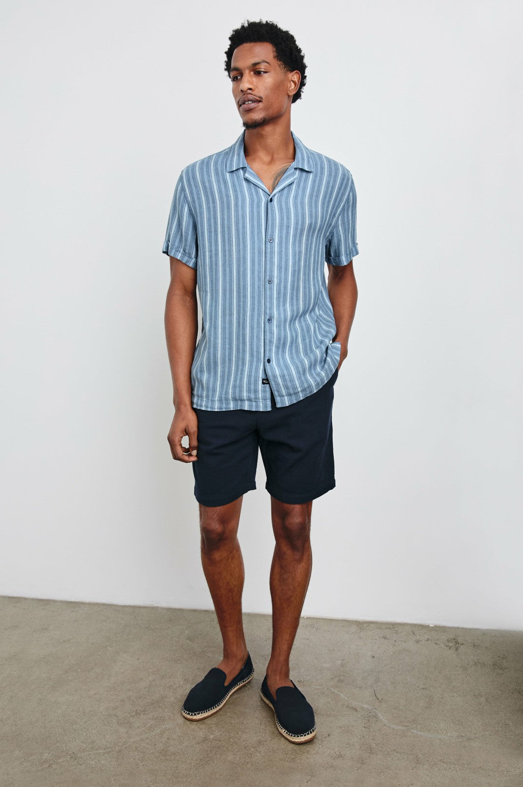 CAYMAN SHIRT - COASTAL BLUE STRIPE| Rails for sale