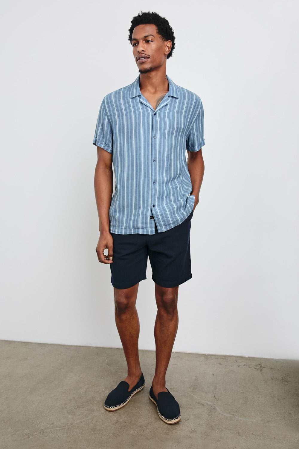 CAYMAN SHIRT - COASTAL BLUE STRIPE| Rails for sale