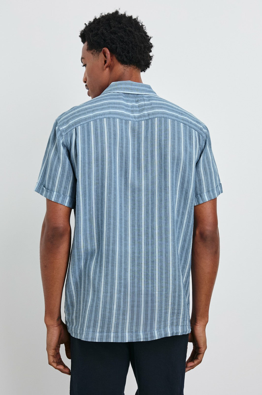 CAYMAN SHIRT - COASTAL BLUE STRIPE| Rails for sale