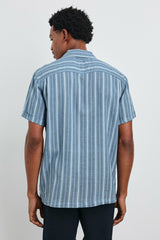 CAYMAN SHIRT - COASTAL BLUE STRIPE| Rails for sale