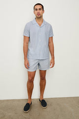 LA BREA SWIM SHORT - BLUE WHITE SEERSUCKER| Rails US