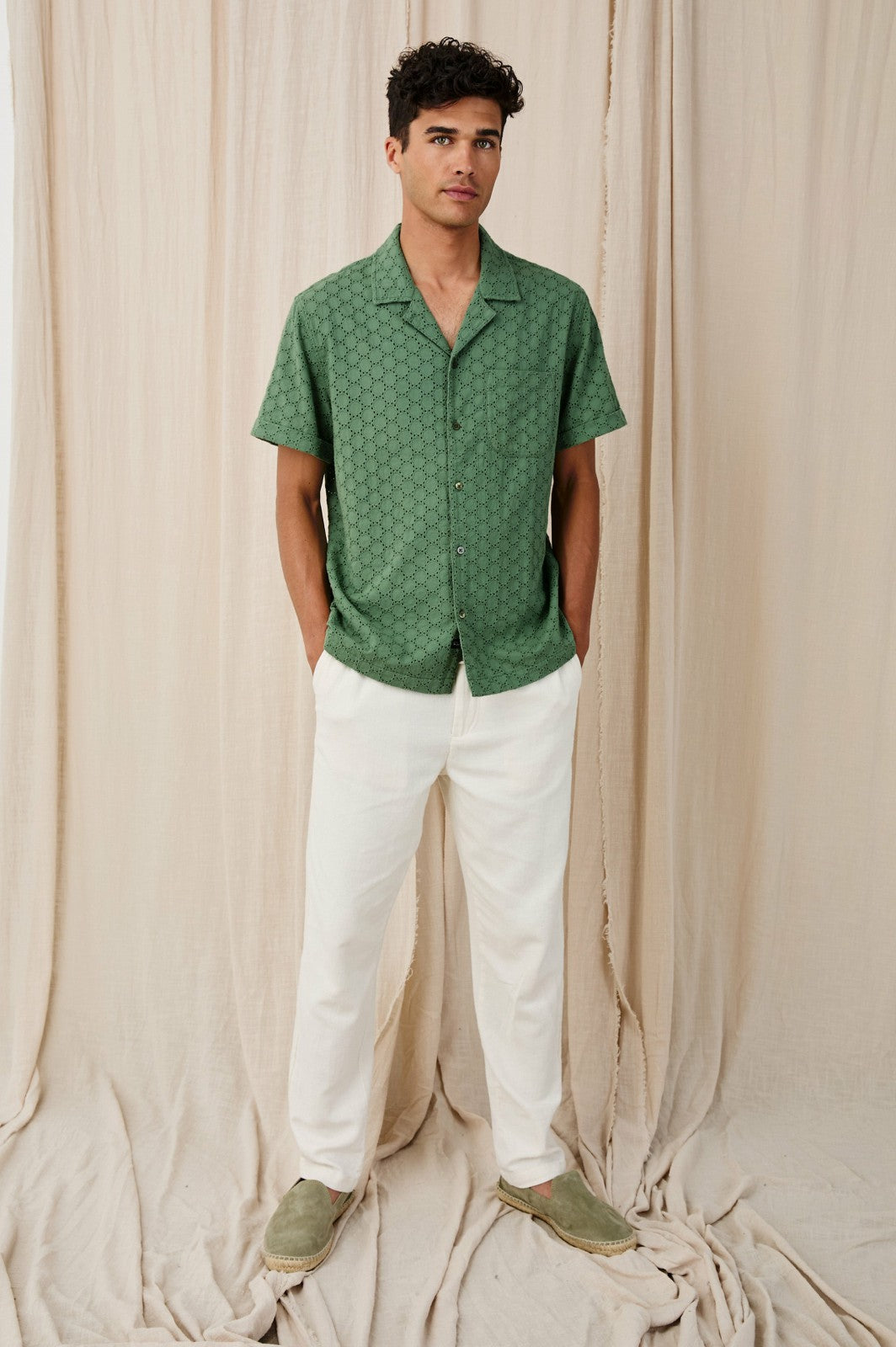 TYLER SHIRT - GREEN DOTS| Rails on sale