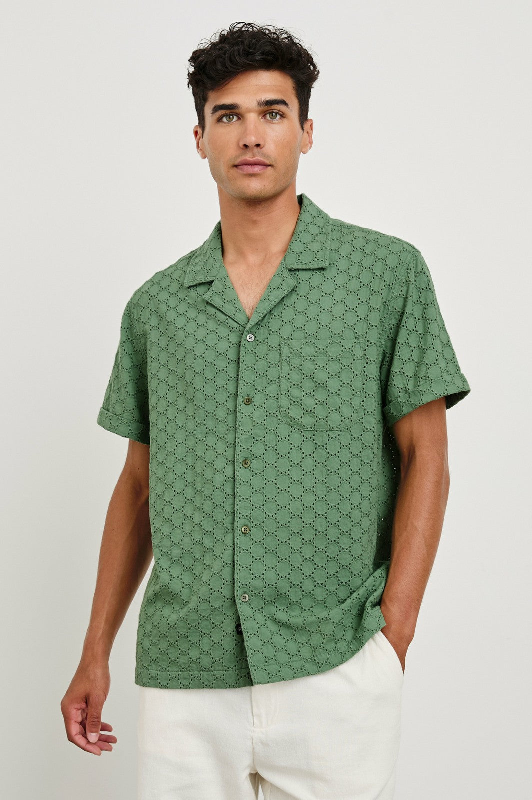 TYLER SHIRT - GREEN DOTS| Rails on sale