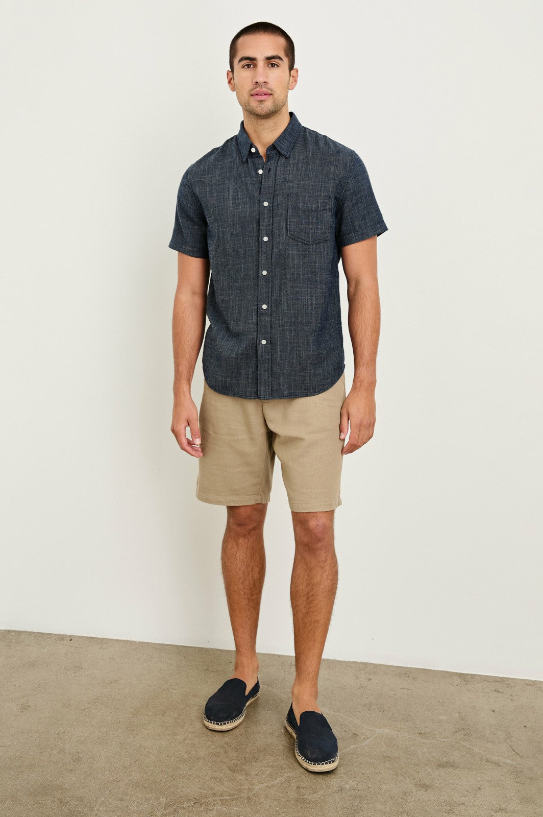 FAIRFAX RELAXED FIT SHIRT - NAVY ETCH| Rails sale