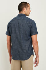 FAIRFAX RELAXED FIT SHIRT - NAVY ETCH| Rails sale