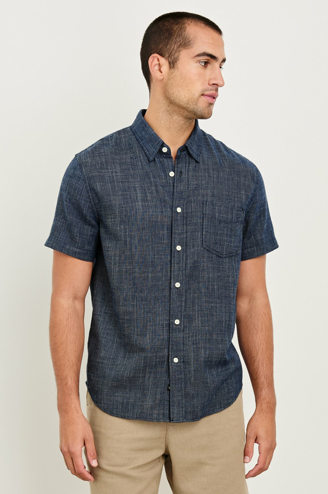 FAIRFAX RELAXED FIT SHIRT - NAVY ETCH| Rails sale
