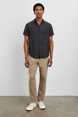 FAIRFAX SHIRT - BLACK CHAMBRAY| Rails on sale