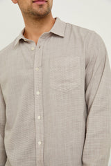 WYATT SHIRT - TAHINI ETCH| Rails outlet