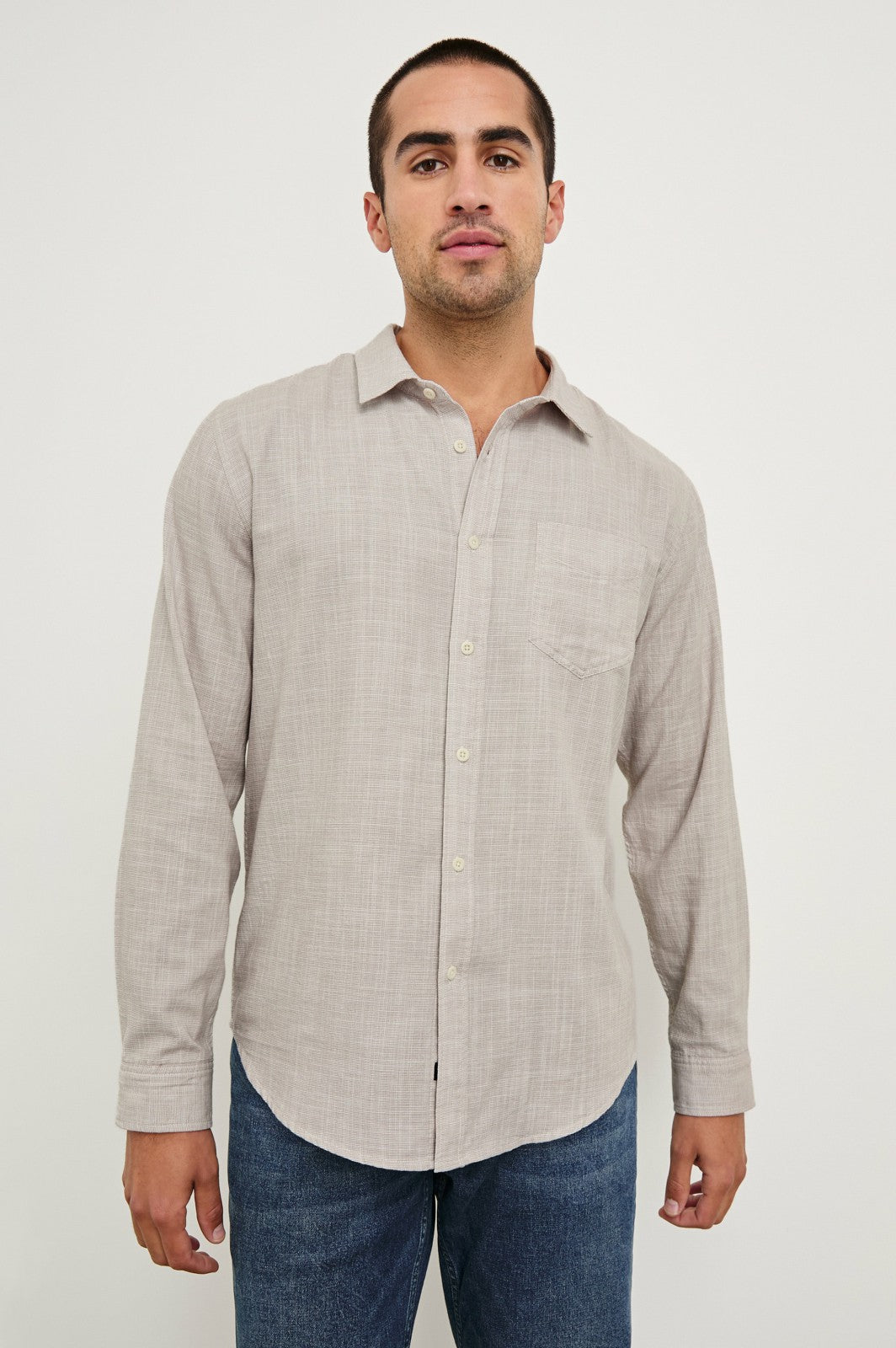 WYATT SHIRT - TAHINI ETCH| Rails outlet