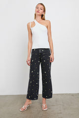 GETTY CROP WIDE LEG - ASH BLACK FLORAL| Rails for sale
