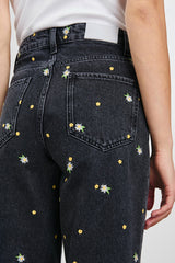 GETTY CROP WIDE LEG - ASH BLACK FLORAL| Rails for sale
