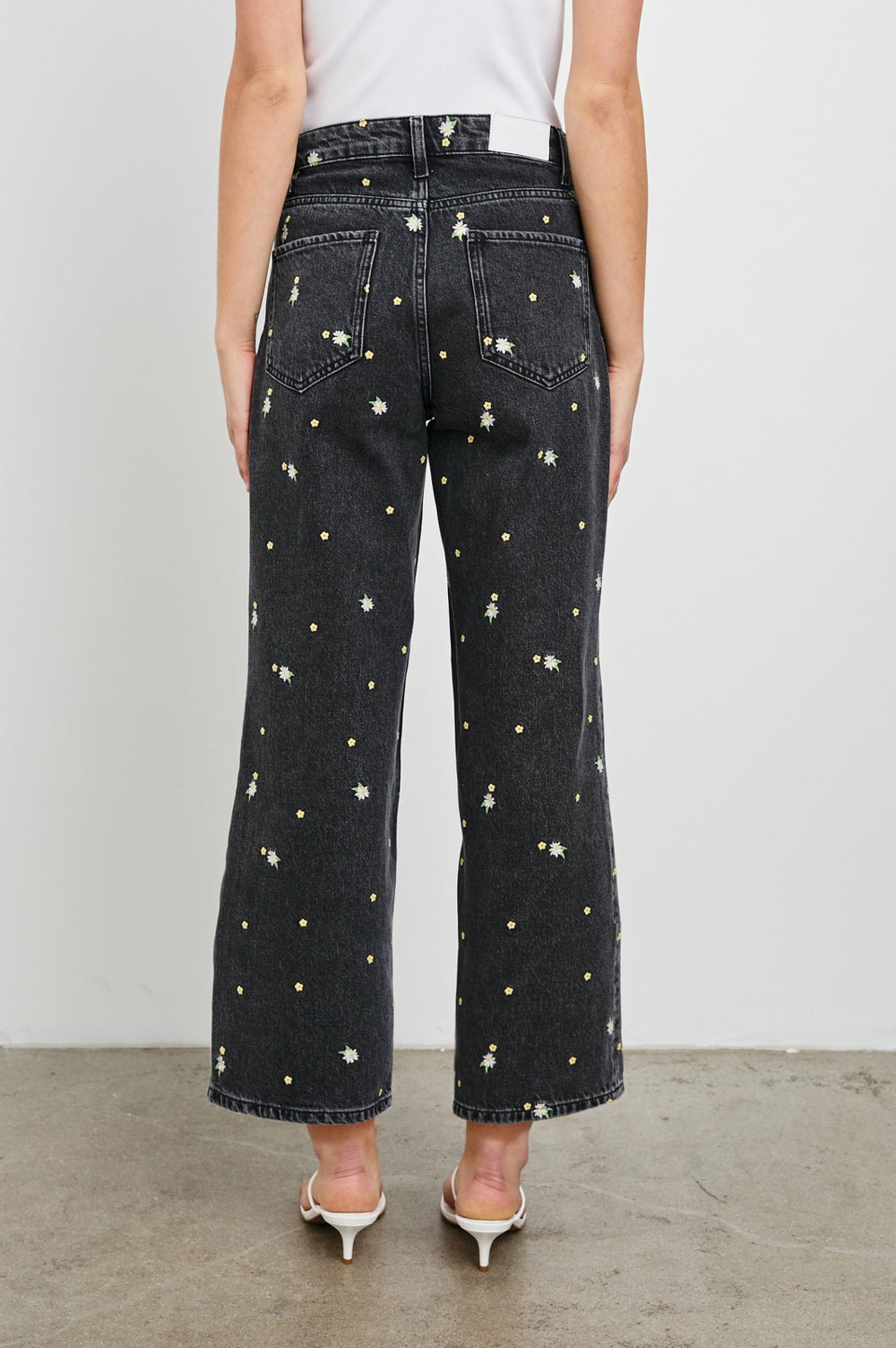 GETTY CROP WIDE LEG - ASH BLACK FLORAL| Rails for sale