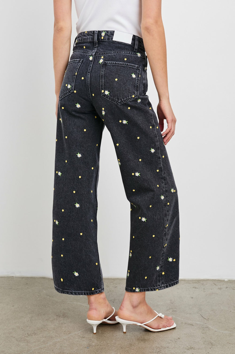 GETTY CROP WIDE LEG - ASH BLACK FLORAL| Rails for sale