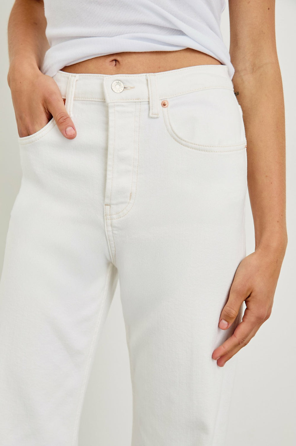 GETTY WIDE LEG - VINTAGE ECRU CUFFED| Rails sale