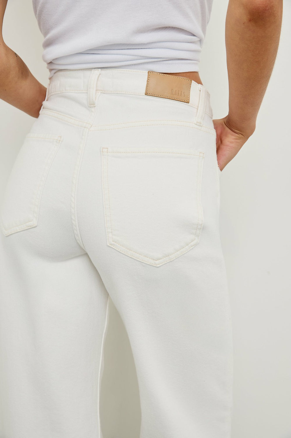 GETTY WIDE LEG - VINTAGE ECRU CUFFED| Rails sale