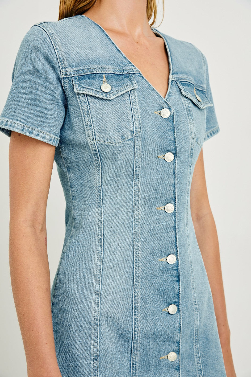 SARATOGA DRESS - FADED SEAGLASS| Rails discount