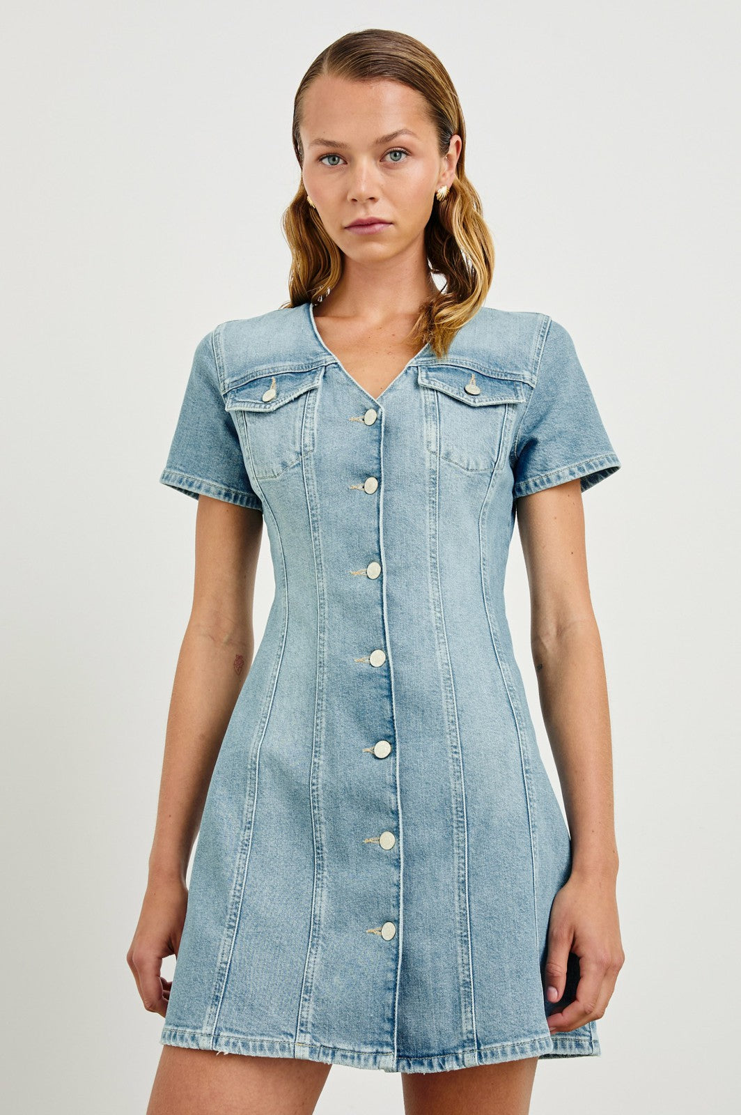 SARATOGA DRESS - FADED SEAGLASS| Rails discount