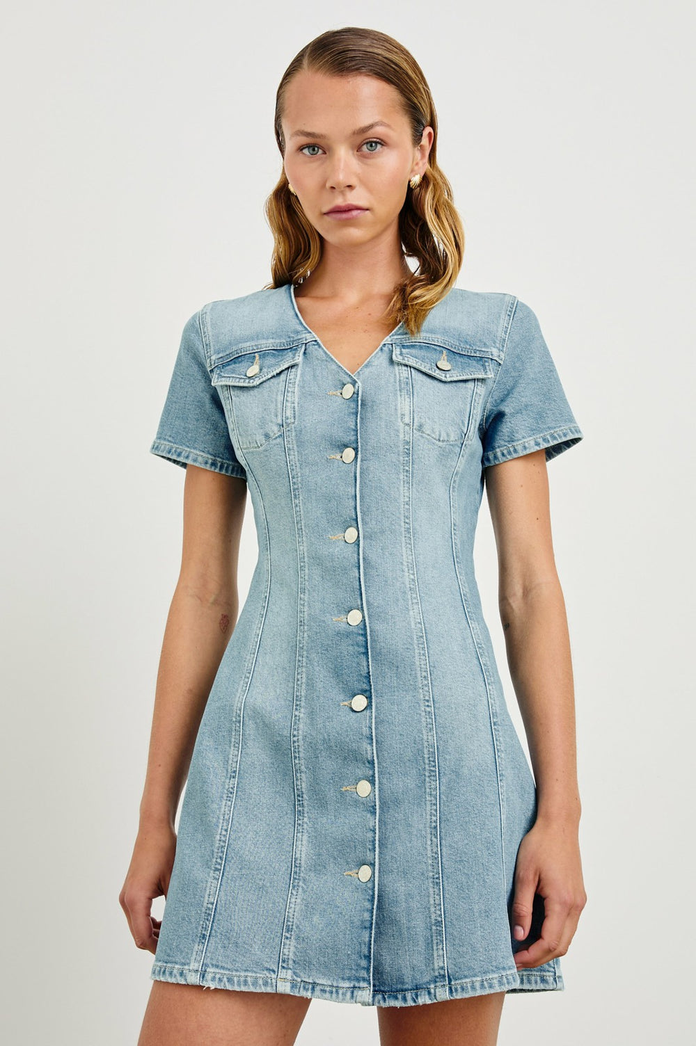 SARATOGA DRESS - FADED SEAGLASS| Rails discount