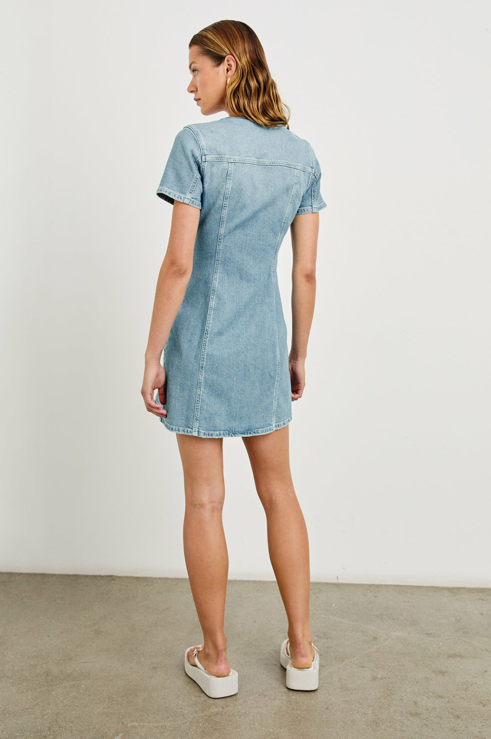 SARATOGA DRESS - FADED SEAGLASS| Rails discount