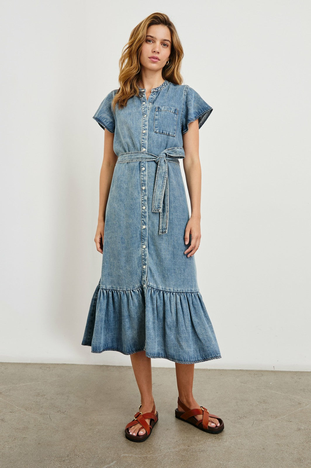 KAHLO DRESS - MID BLUE| Rails sale