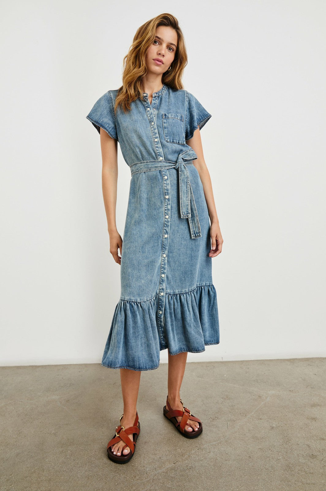 KAHLO DRESS - MID BLUE| Rails sale