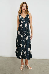 CAMELLIA DRESS - MIDNIGHT ROSES| Rails for sale