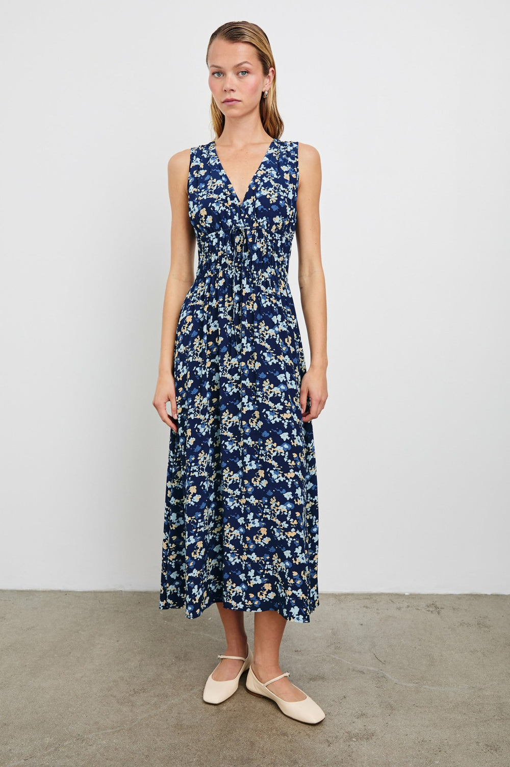 LILITH DRESS - NAVY FLORA| Rails on sale