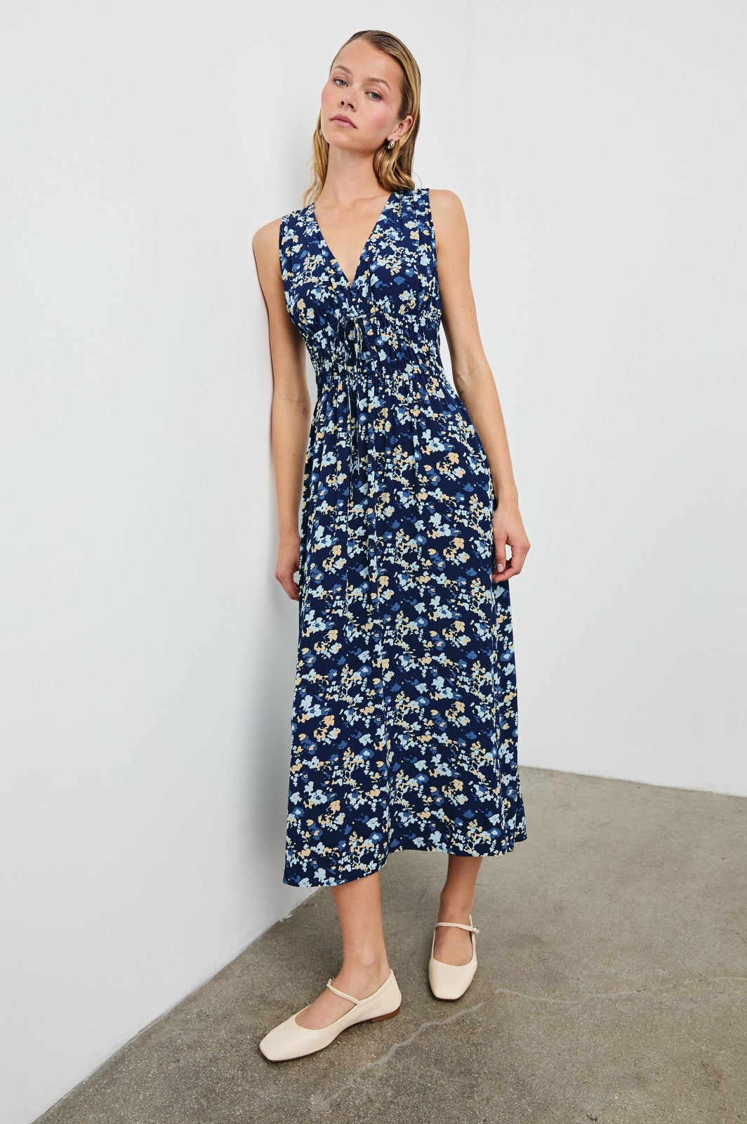 LILITH DRESS - NAVY FLORA| Rails on sale