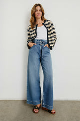 NELLY CARDIGAN - NAVY OAT STRIPE| Rails discount