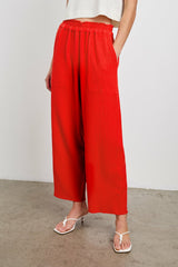 LEON CROP PANT - CHERRY| Rails online