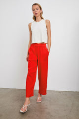 LEON CROP PANT - CHERRY| Rails online