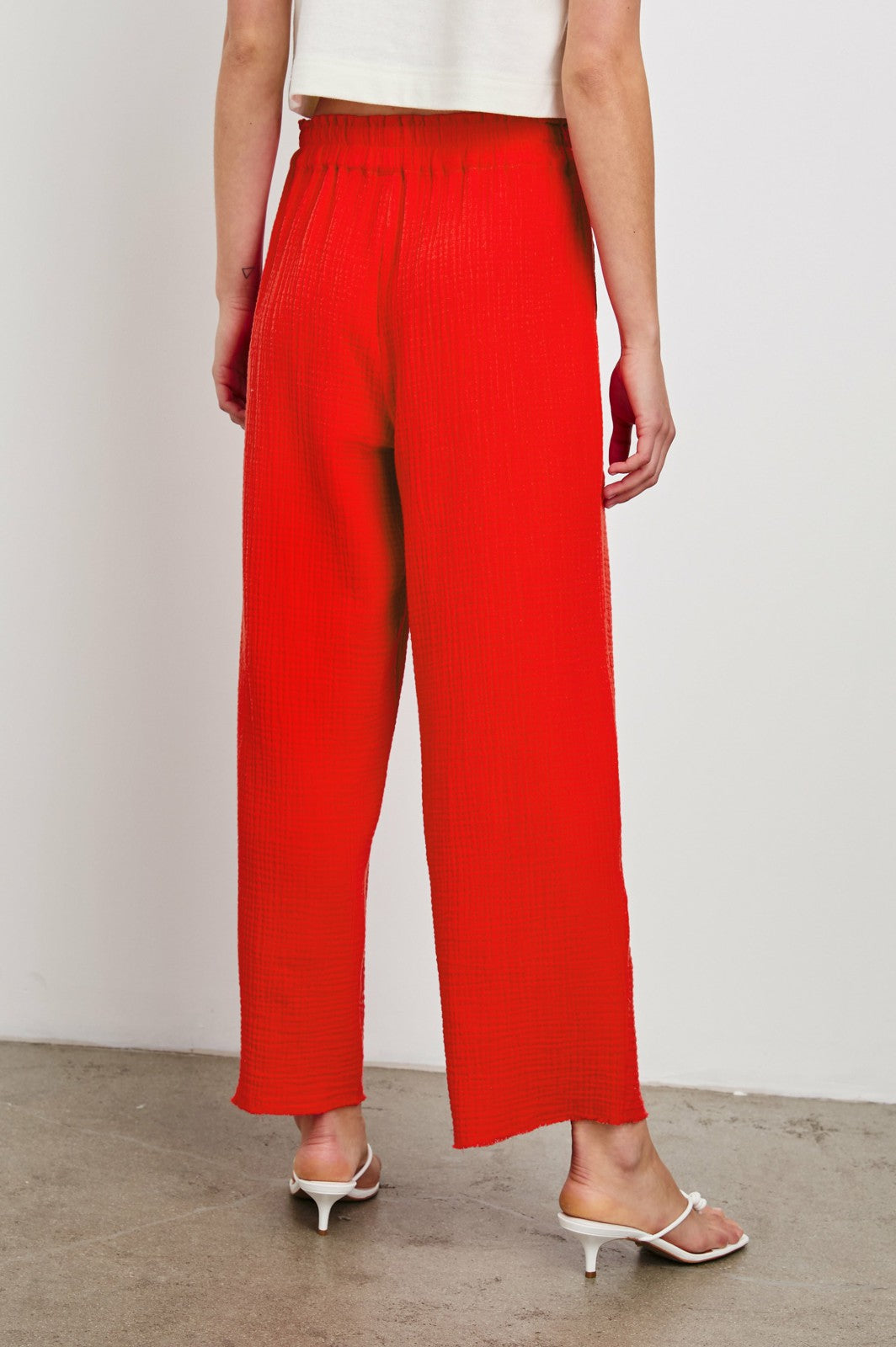 LEON CROP PANT - CHERRY| Rails online