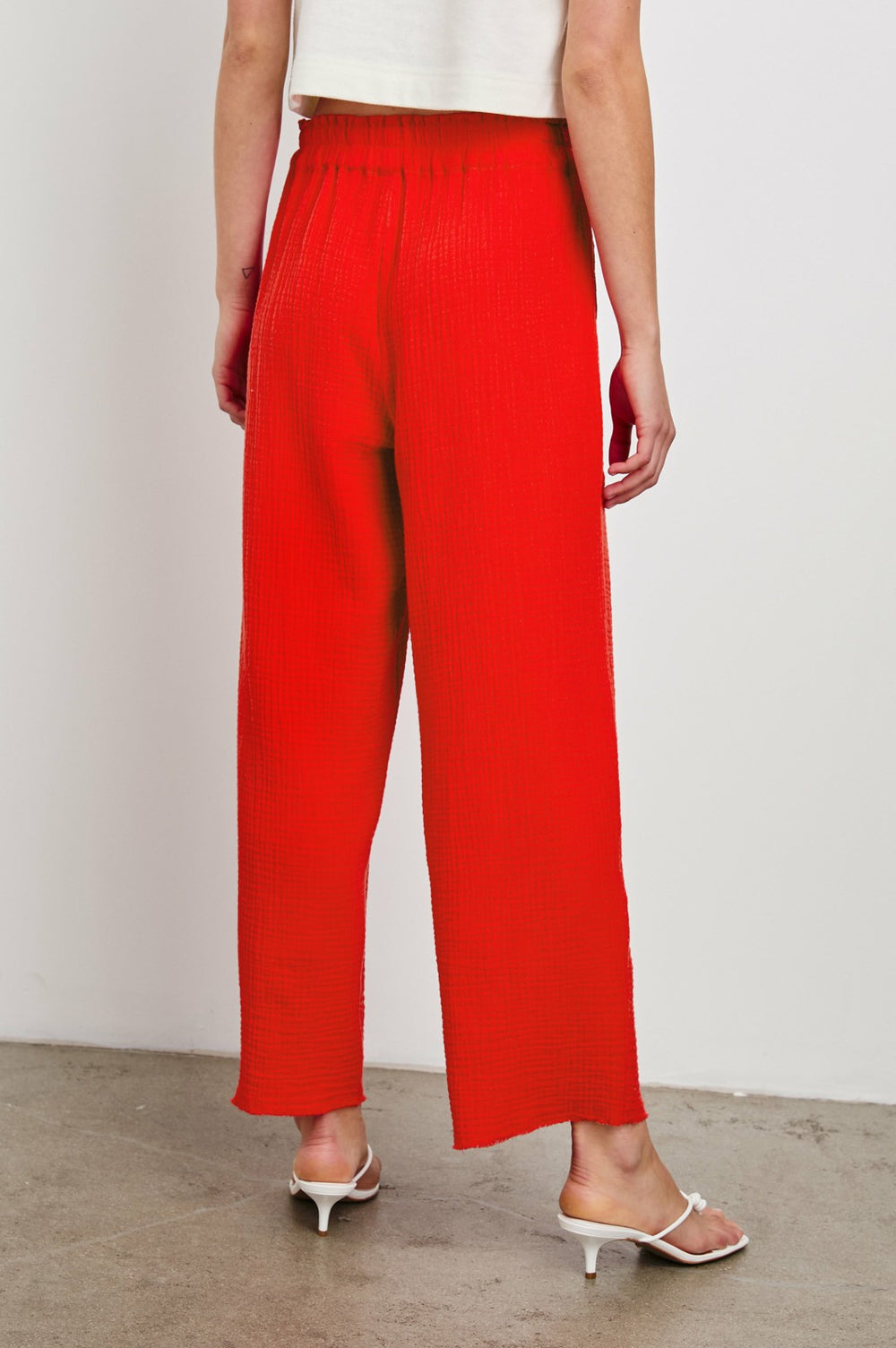LEON CROP PANT - CHERRY| Rails online