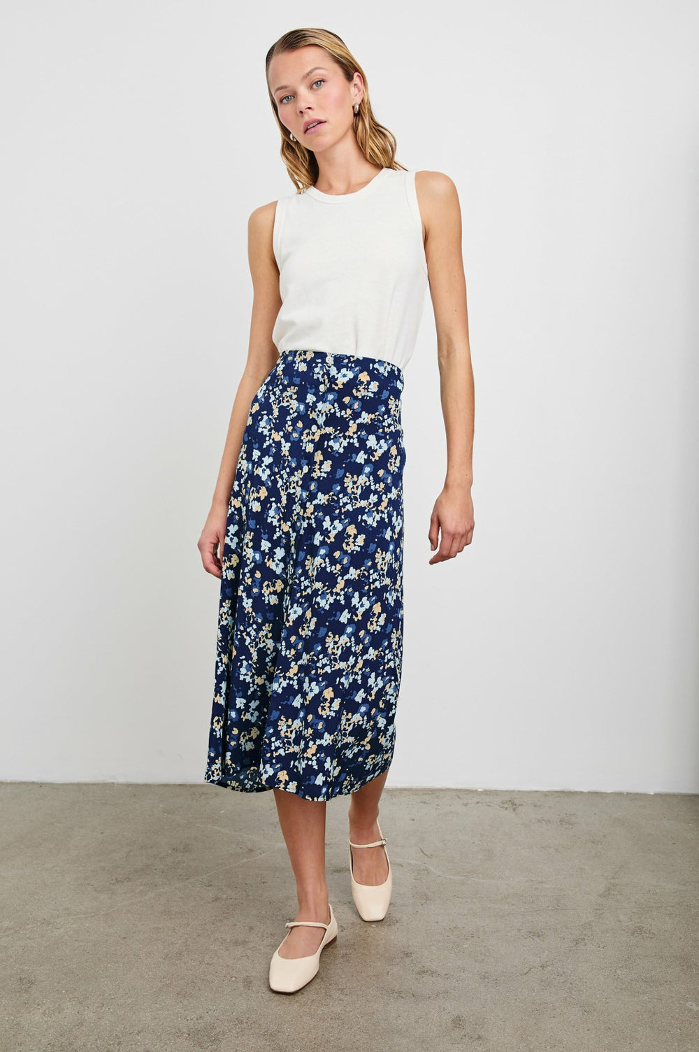 ROSETTA SKIRT - NAVY FLORA| Rails US