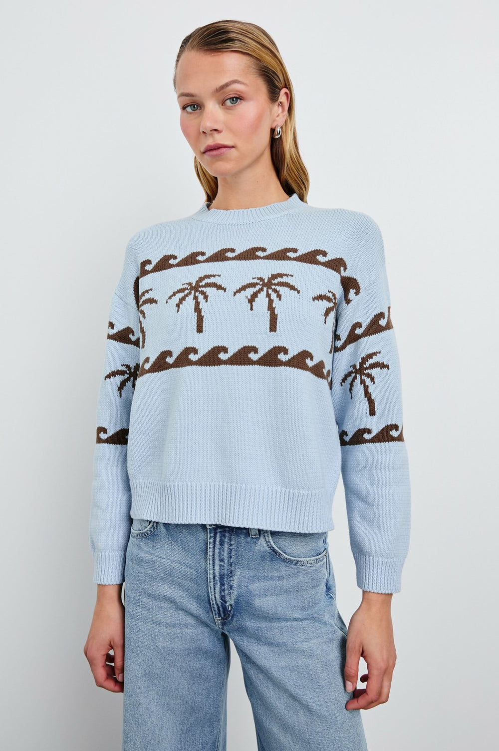 ZOEY SWEATER - PALM STRIPE| Rails US