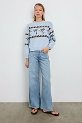 ZOEY SWEATER - PALM STRIPE| Rails US