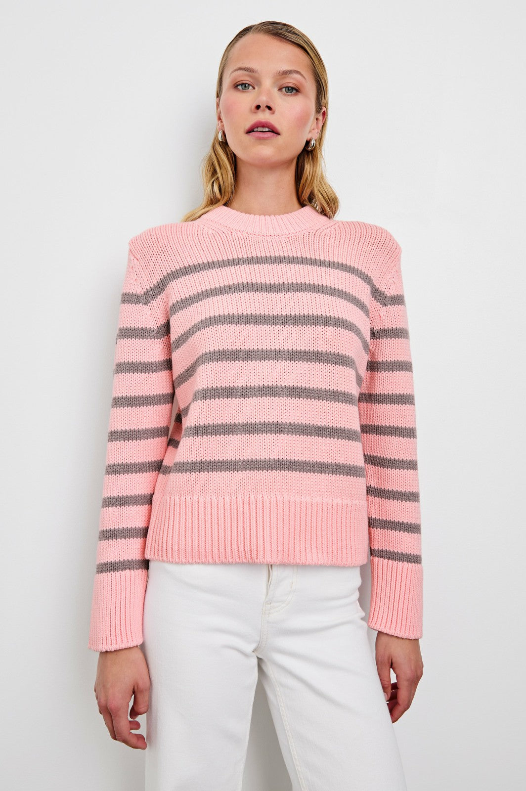 ALISE SWEATER - PINK HEATHER STRIPE| Rails for sale