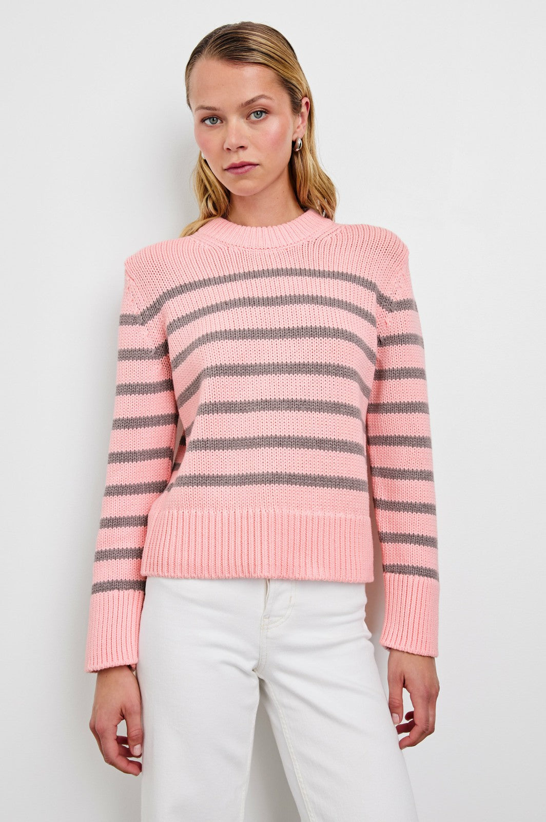 ALISE SWEATER - PINK HEATHER STRIPE| Rails for sale