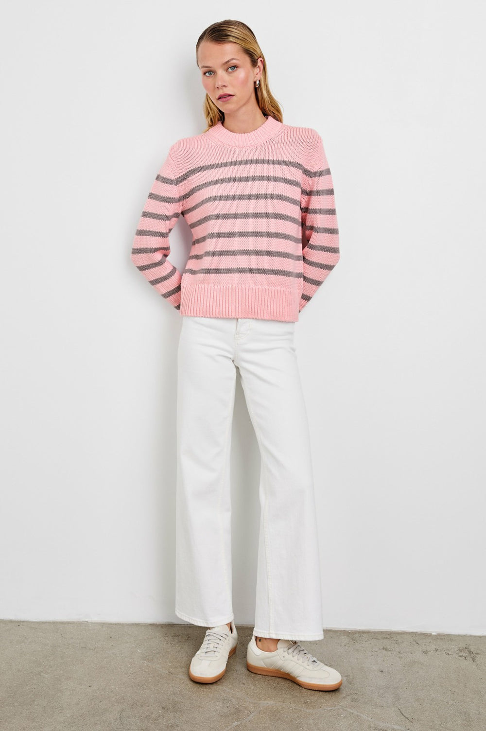 ALISE SWEATER - PINK HEATHER STRIPE| Rails for sale