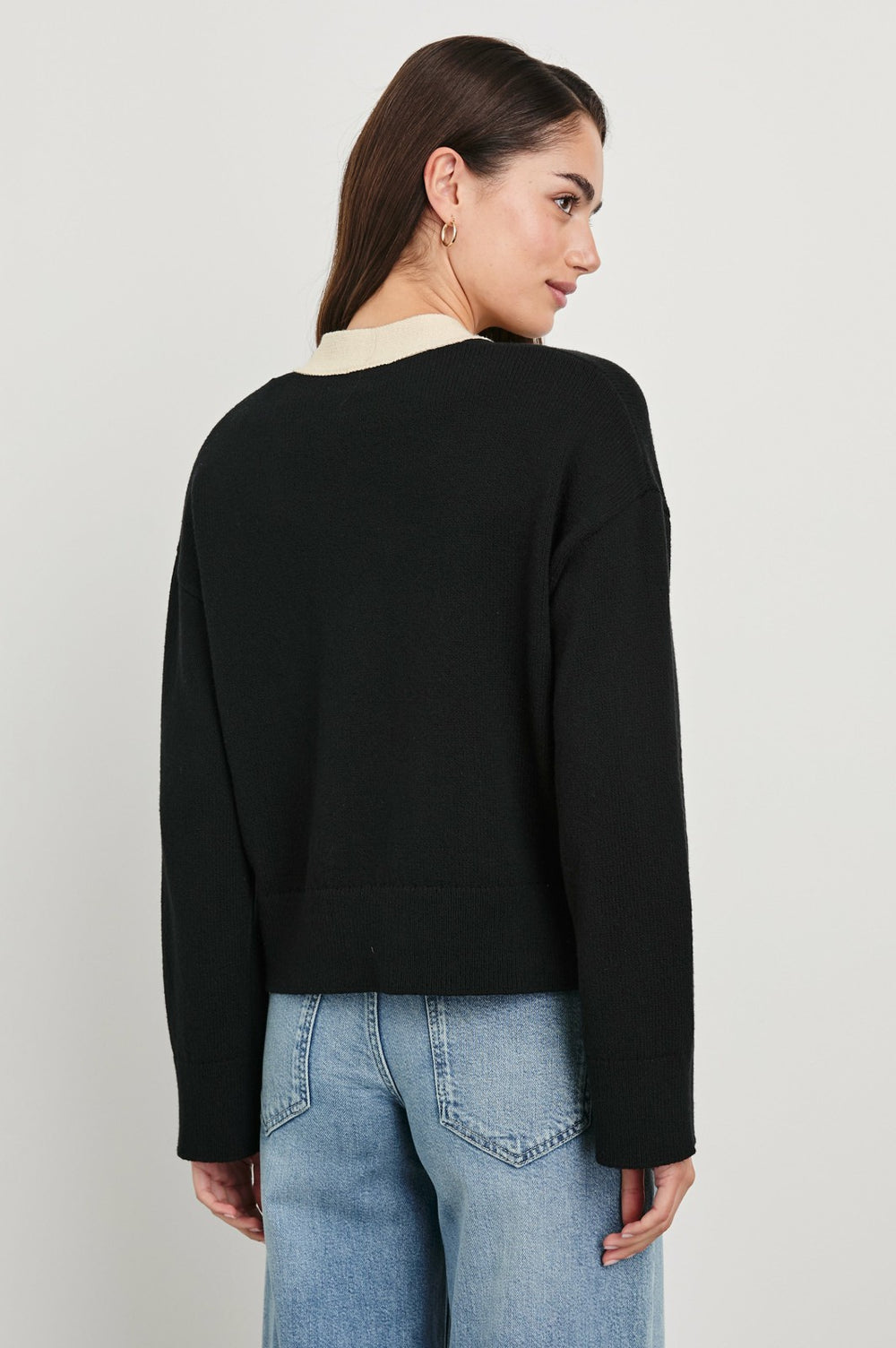 GENEVA CARDIGAN - BLACK IVORY| Rails for sale